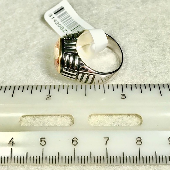 925 Sterling Silver Ring with AAA grade Champagne - Picture 6 of 7